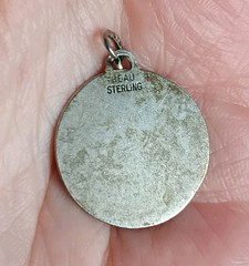 Vintage Beau Sterling Silver It’s A Girl Gender Reveal Round Charm