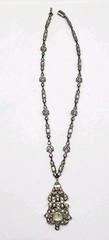 Art Deco Paste Rhinestone Festoon pendant Necklace 1920s antique