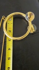 Vtg Lucite Clear Bubble Bobble Costume Gold Necklace Earring Bracelet SET MCM