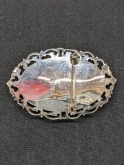 Vtg Siam Sterling Silver Brooch Pin Thai Dancer Ornate Thailand Jewelry