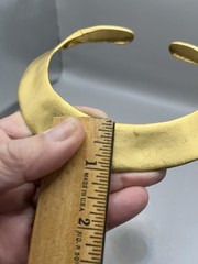 Vintage Gold Brass Hinged Collar Necklace Choker 70’s Boho Brutalist