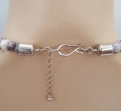 VTG 925 DTR Mine Finds Jay King Necklace 21in Dream Chevron Amethyst Rondelles