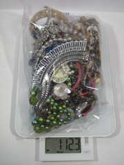 1.75 lbs Mystery Jewelry Lot VTG to Now All Wearable Necklaces~JAR NOT INCLUDED