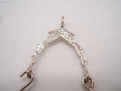 VTG CHARM HOLDER PENDANT SILVER TONE