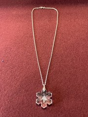 GORHAM CRYSTAL 1976 SNOWFLAKE PENDANT/ORNAMENT CHRISTMAS WITH COA
