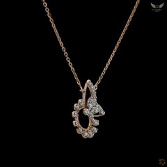 Lab Created Diamond 0.50ct Pendant Necklace Rose Gold Plated Gift