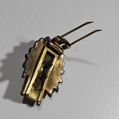 Vintage 1930s Art Deco Enamel Native American Indian Chief Fur Dress Clip Pat
