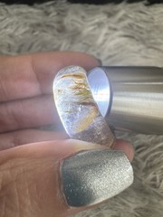 Natural brown rutilated quartz ring 19.6mm