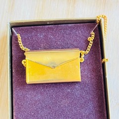 Special Delivery Envelope Love Letter Necklace VTG Sweetheart Retro Gold Tone