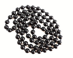 Vintage Set Onyx Necklace No Clasp 14K Y Gold Earrings Beaded Hand Knotted Lot