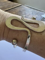 Anna Greta Eker Curves Sterling Silver bracelet Norway Norwegian vtg 1814