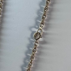 Vtg Gold Tone Filigree Rope Circle Pendant Necklace 24 Inch Statement Jewelry