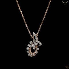 Lab Created Diamond 0.50ct Pendant Necklace Rose Gold Plated Gift