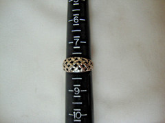 VINTAGE 1970-80s OPENWORK 3D WEAVED DOME RING STERLING SILVER STAMPED 925 SZ 8