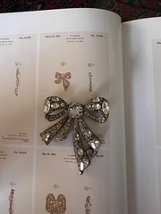 Rare 1942 Eisenberg Original Rhinestone Bow Brooch Patent Book Piece F. Nathan