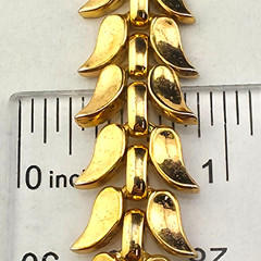Vintage Crown Trifari Pat Pend Alfred Phillipe Gold Leaf Chain 7″ Bracelet