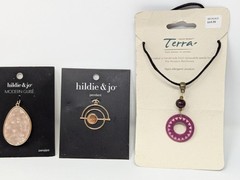 Vintage Pendant Lot Terra Necklace Charm Jewelry Set Mostly NWT 11pc