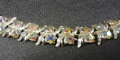 5 Aurora Borealis Rhinestone Art Bracelet Earrings Vintage Jewelry Lot