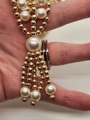 Vintage Lot of 4 Faux Pearl Necklaces Gold Tone Rice Pearls Mixed Lot