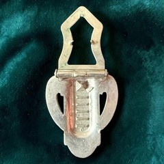 Dress Clip Art Deco Rhinestone Pot Metal Clear Crystal Vintage Fur