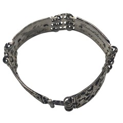 1942 WWII Operation Torch Casablanca Morocco Riveted Mixed Metal Gold Bracelet