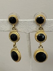 Vintage Gold Black Jewelry Lot —Damascene, Trifari, Sarah Coventry, Monet, More