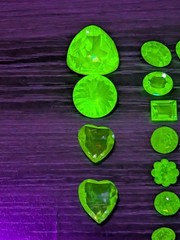 Uranium Glass Rhinestone Lot