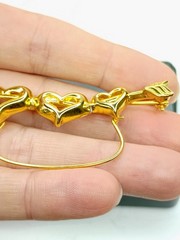 Vintage Heart Brooch Charm Holder Signed P.S.C.O.