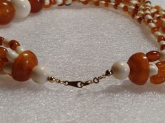 VTG Avon Cosmopolitan Collection Necklace W/ Matching Earrings 6 Strand Honey…