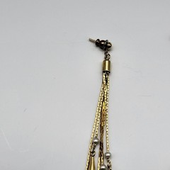Fabulous dangle Earrings multi strand faux pearl lightweight flirty