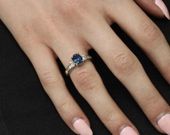 Fine 1.97ct GIA Certified Blue Sapphire & 0.50ct Diamond Platinum Ring Size 6.5