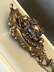 Vintage Rare Victorian style signed Maya Evangelista smoky topaz 1950-1960