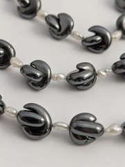 Vtg Handmade Necklace Lot Hematite Pearl Carnelian Garnet Beads Gold Filled