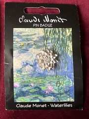 Degas Dancer Gold Plated Pewter Pin And Monet Waterlilies Pewter Pin