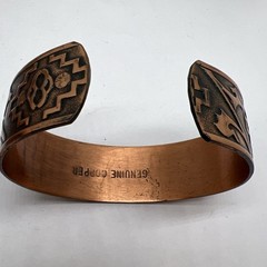 Lot Of 5 Vintage Signed Solid Copper Cuff Bracelet (8457)