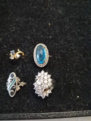 vintage sterling silver rings and pendant