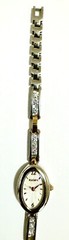 Vintage Elgin Thin Bracelet With 12 Stones Luxury Women’s Watch.