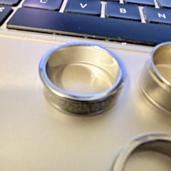 Mixed Lot Stainless Steel Rings Silver Yellow Green – 7 Pieces Unisex Adults