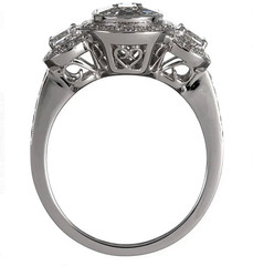 Glamorous Royal Style Multi Shape 1.75CT Moissanite Engagement Bridal Ring