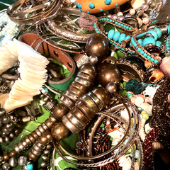 1/2LB Jewelry TREASURE Estate Lot with a Boho, Beach, Gypsy Theme ALL WEARABLE