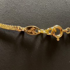 Vintage Trifari Gold Toned Chain & Baltic Amber Stone Owl Shaped Pendant 24″