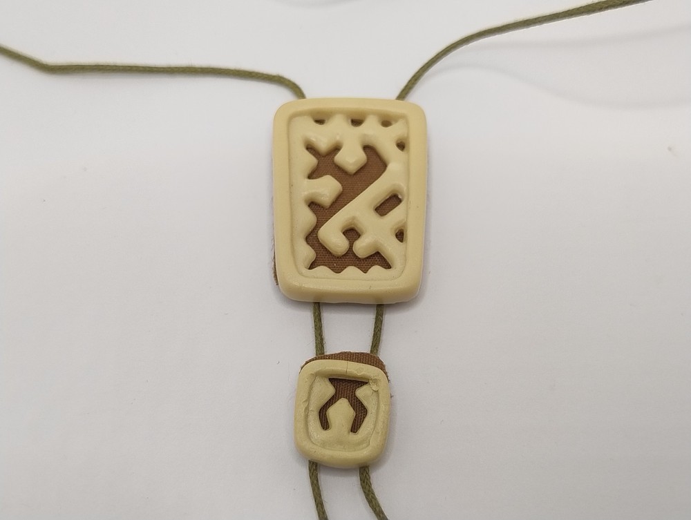 Soviet Vintage Kids Amulet Pendant Adjustable 70s 80s Plastic Bolo Tie USSR Rare