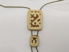Soviet Vintage Kids Amulet Pendant Adjustable 70s 80s Plastic Bolo Tie USSR Rare