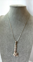 VTG Silver 18KGP herringbone chain 90s lighthouse starfish beach pendant cruise