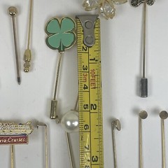 Lot of 13 Vintage Lot Pins Jewelry Novelty Assorted Colors Shapes Materials