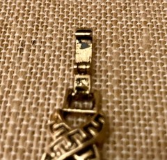 Vintage Gold Tone Acrylic Faux Onyx Bracelet 7.25″ Length Retro
