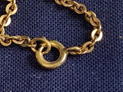 Antique Gold Plated Speidel Locket Necklace Jewelry 17.5″ Amethyst Color *READ*