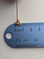 Tri Color 10k Gold Grape Leaf Stick Pin With Seed Pearl