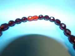 VTG Cherry Amber Faceted Graduated Beads Necklace Tested 28″ Length 56 gms