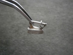 Small Old-Fashioned Clothes Iron Vtg Sterling Silver Bracelet Charm Pendant 1.8g